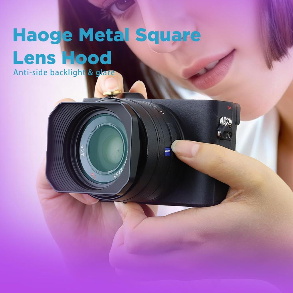 Haoge lens hood for Sony FE 40mm FE 50mm and FE 24mm G F2.5 G, F2.5 G, F2.8 lenses.