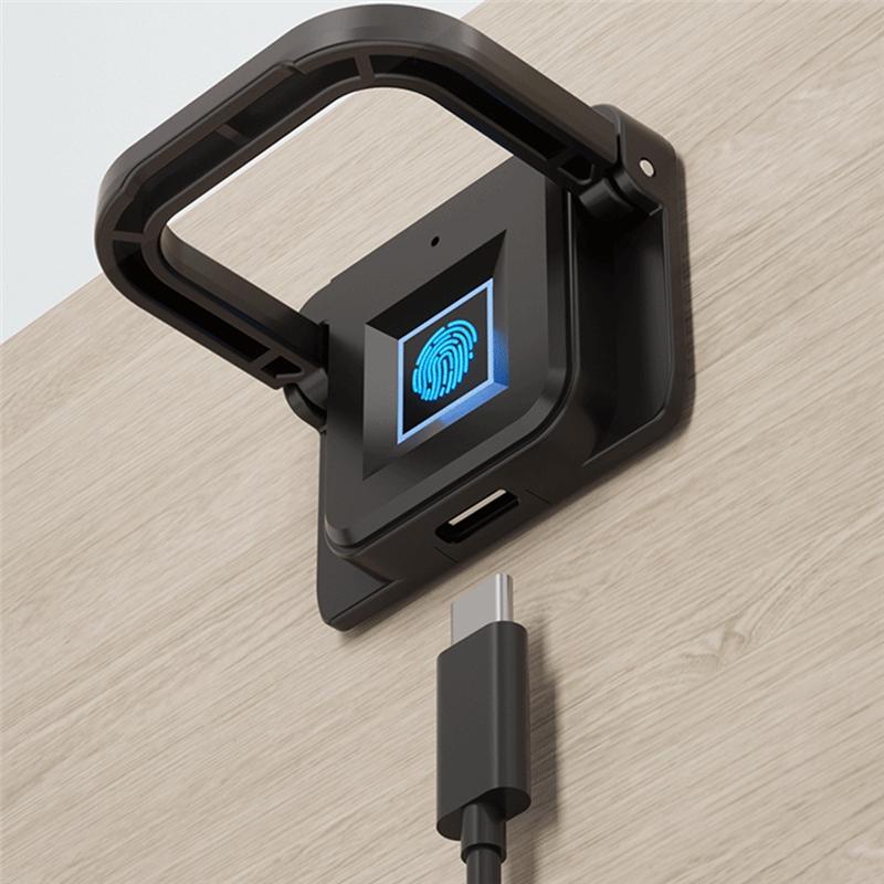 ABUO-Home And Office Furniture Secure Fingerprint Drawer Lock, Electronic Bedside And Locker Cabinet Lock