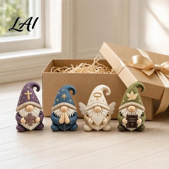 Kit Filo da Ricamo Gnomo Accogliente Kit Patchwork Fai-da-te Feltro Cucito Creativo Arte Artigianato per Artigiani Principianti Decorazione Casa Regalo Fatto a Mano Unico Nordico