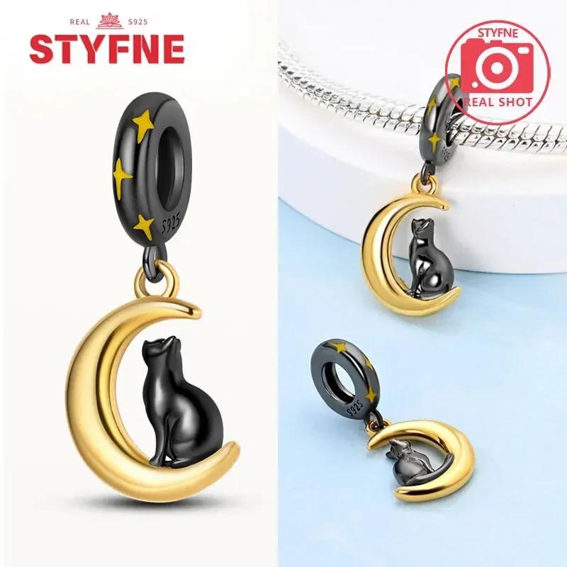 Copper Black Cat Collection Charm Bead Charms for Authentic Bracelets for Women Fine Jewelery Making Gifts High Quality