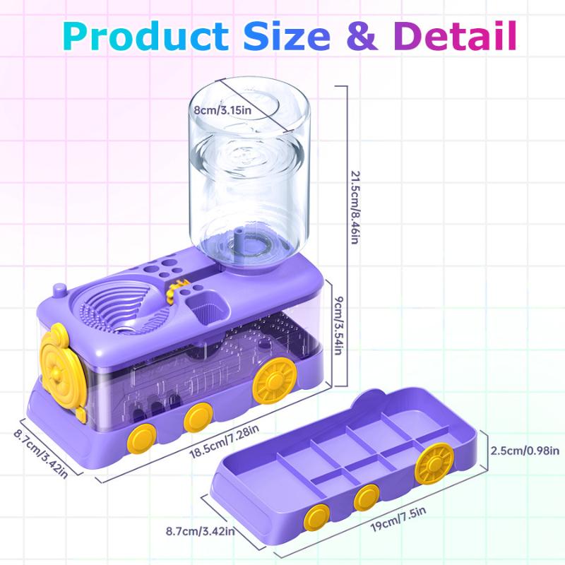 Detachable Art Brush Cleaner Automatic Water Changing Brush Washer Easy Disassembly Storage for Outdoor Painting Sketching