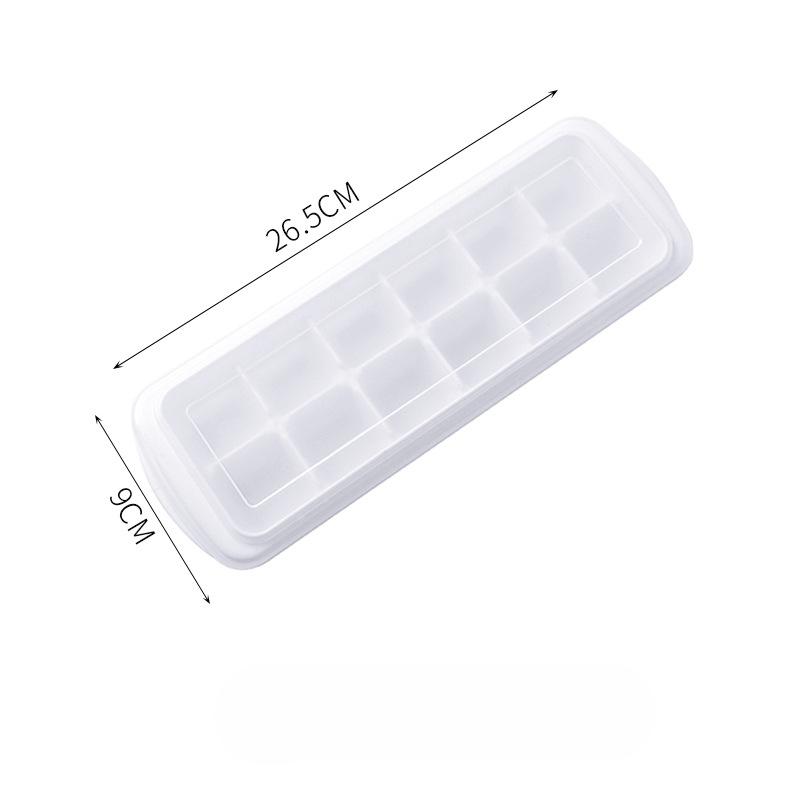 

Форма для льда белая с крышкой, самодельная съедобная форма для кубиков льда, силиконовая форма для льда, пресс-форма для легкого выпуска, домашний ледогенератор 12 cells 26.5*9cm белый