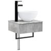 Wall Mounted Washbasin Concrete Grey 40 X 35 X 39 Cm
