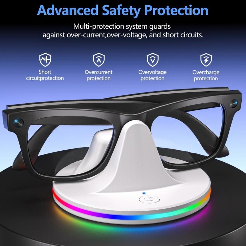 Stable ABS Charging Holder Stand Stable Base for Dedicated Model Intelligent Eyewear Featuring Universal Compatibility