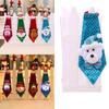 Tie Christmas Bow Light Up Santa Claus Holiday Sequin Ties Xmas Party Decor Gift