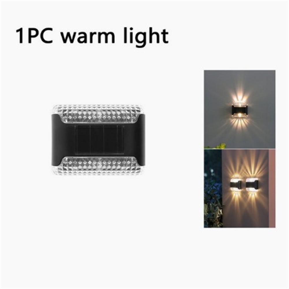 

Solar Wall Light Outdoor Waterproof Up Down Luminous Lighting Garden Decorative Solar Lamps Stairs Fence Sun Light Solar Lamp теплим білим кольором