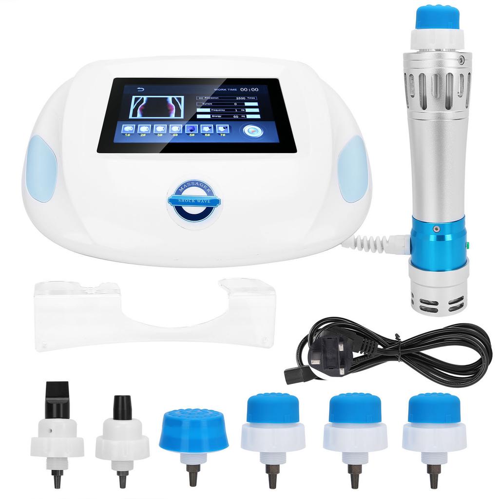 ED-Behandlung Stoßwellenmaschine Schmerzlinderung Therapie Massage Physiotherapie-Instrument 100–240V UK-Stecker