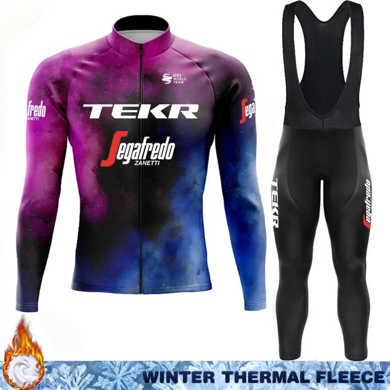 TEKR Man Cycling Maillot Winter Thermal Fleece Clothing Bicycle Clothes Jersey Men 2026 Bib Road Jackets Set Sportswear Cycle