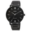 Casio Quartz Black X Black IP Metal Overseas Model Watch, Watch, Men's Watch, MTP-VT01B-1B, Band