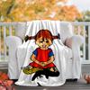Coperta in Flanella di Pippi Calzelunghe Morbida Calda per Tutte le Stagioni, Design per Campeggio, Viaggio in Auto, Escursionismo Divano, Letto, Ufficio Regalo Perfetto per Feste