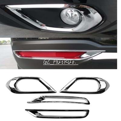 Capa do Farol de Nevoeiro Dianteiro + Traseiro PARA Subaru Forester SJ 2013 2014 2015 Kit de Acabamento Cromado para Lâmpada Acessórios de Estilo para Farol de Nevoeiro