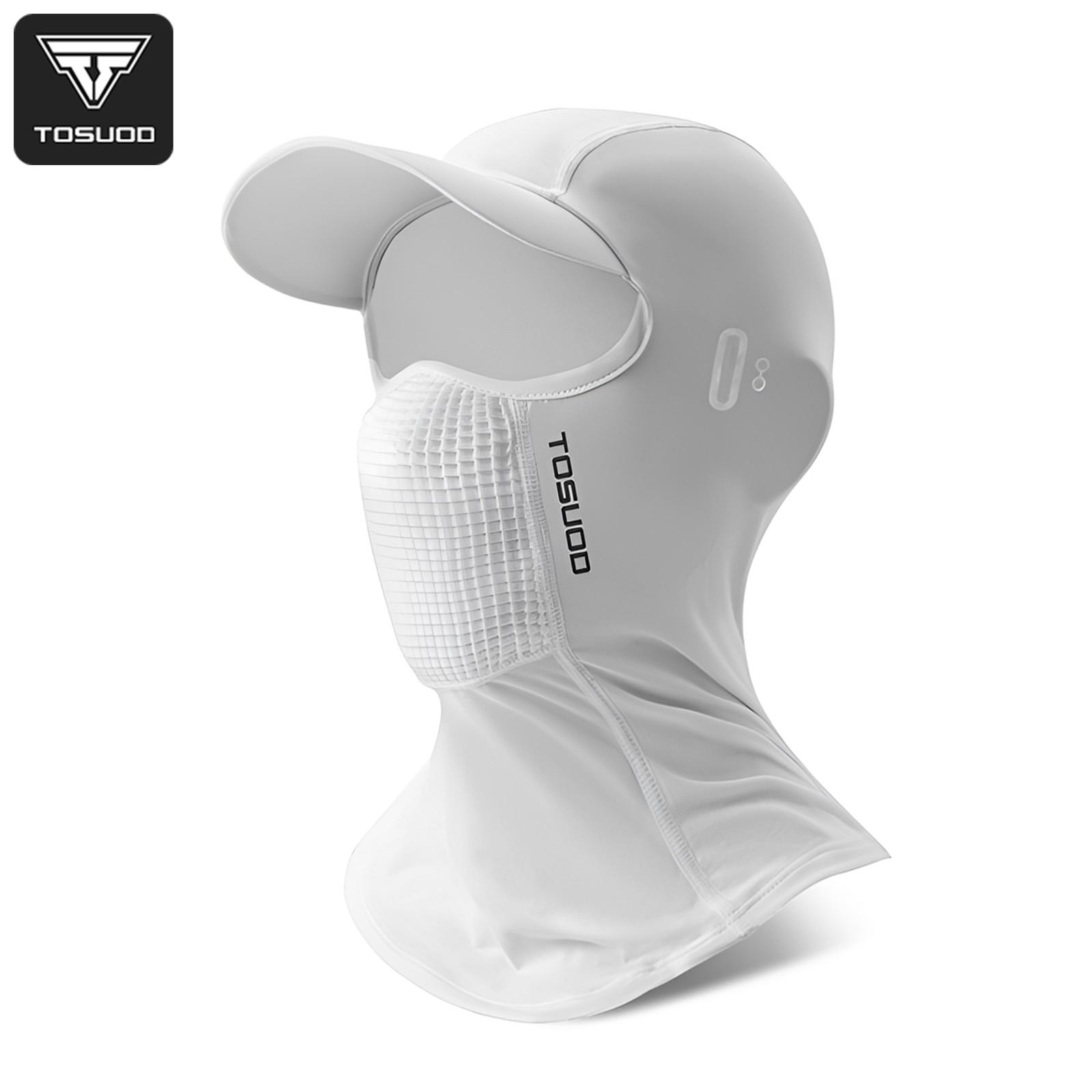 TOSUOD Full Face Mask Warm Balaclava Sports Mask Soft Breathable Beanies Cycling Helmet Liner Running Hiking Fishing Hood Caps белый