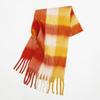 Premium color plaid scarf women's winter warm scarf mohair thickened scarf versatile shawl