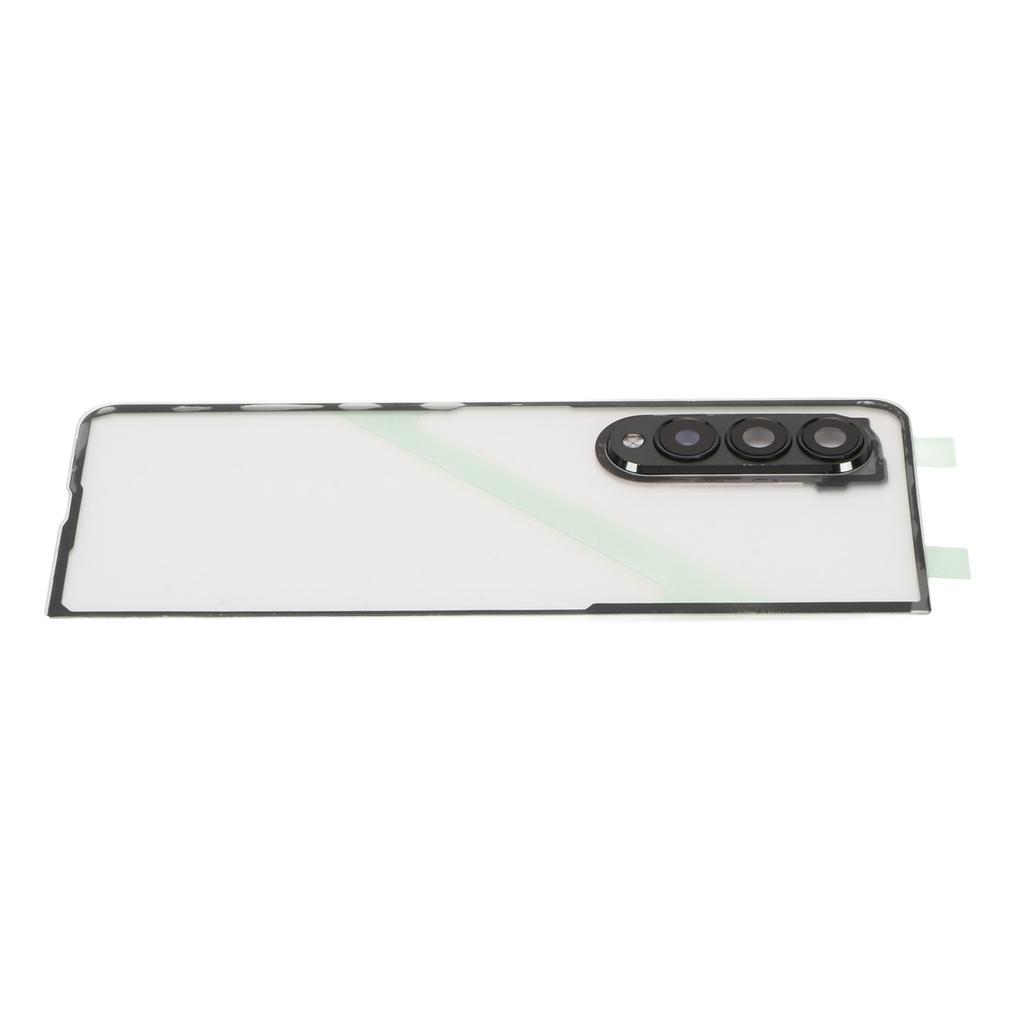 Cover Posteriore in Vetro Trasparente per Cellulare Sostitutiva per Fold 3 5G F926 con Supporto per Telefono e Foro per Obiettivo Fotocamera