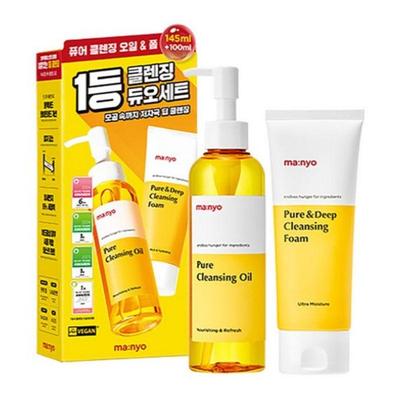 MANYO FACTORY Pure Cleansing Oil & Cleansing Foam Duo Set(Oil 145ml + Foam 100ml)