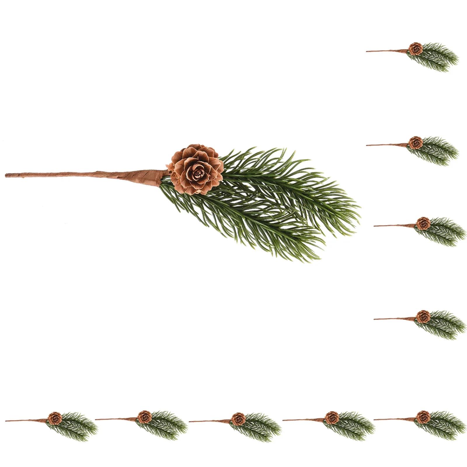 

DIY Artificial Red Berry Wreath Christmas Pine Cone Branches Flower 10pcs 8cm Simulation Fake Plant Holiday Floral Home Decor