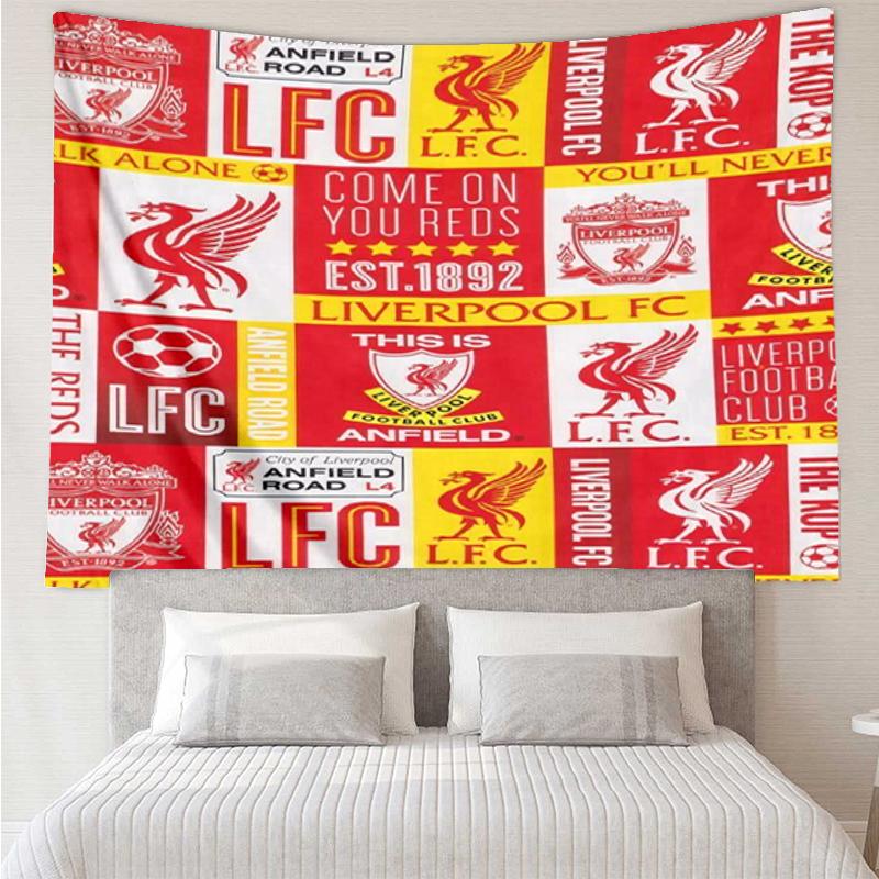 Liverpool Football Club Print Wandkleed, Achtergrond, Eenvoudige Installatie, Ideaal voor Slaapkamer, Kantoor & Woonkamer, met Esthetische Wanddecoratie.