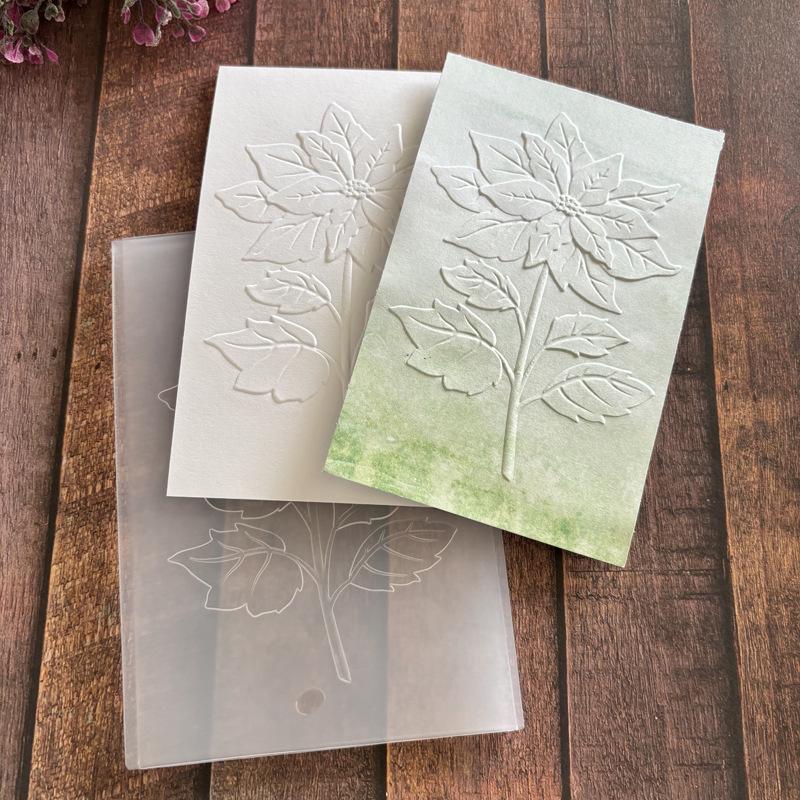 Floral Embossing Mold: Plastic Texture Template for DIY Stamping & Journaling