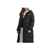Fila Geacă Lungă Originală din Puf Culoare Solidă Simplă Caldă Lungă cu Glugă Palton de Puf pentru Femei Îmbrăcăminte Exterioară Negru F11W449906FBK