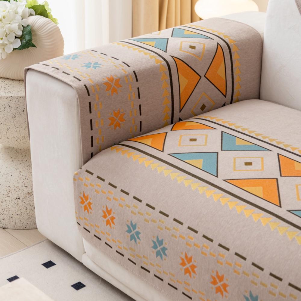 Nordiske Chenille Sofatrekk til Stue Sklisikre Støvtette Sofatrekk Universelle Bøhmiske Vaskbare Sofaer Funda Sofa