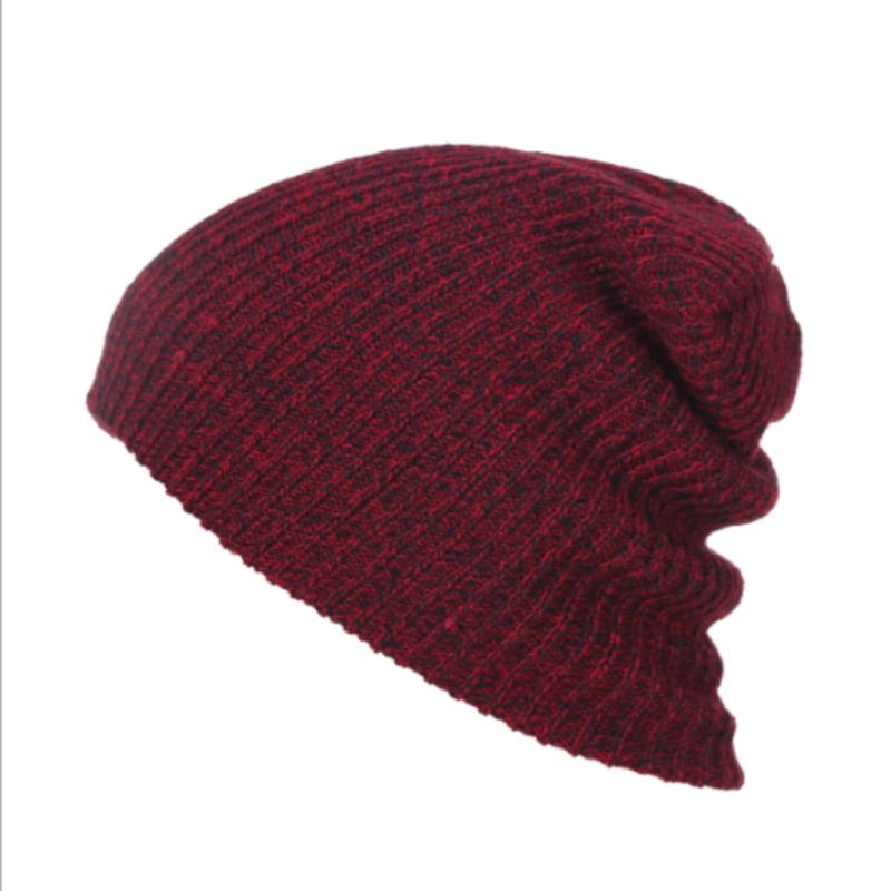 Hip Hop Knitted Hat Women's Winter Warm Casual Acrylic Slouchy Hat Crochet Ski Beanie Hat Female Soft Baggy Skullies Beanies Men