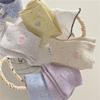 New Love Heart Embroidery Women Socks Cotton Knitted Breathable Japanese Kawaii Spring Summer Fashion Harajuku Middle Tube Socks