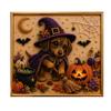 Seasonal Home Decor Projects Halloween Faux Pearl Painting Kit, Puppy Art DIY Witch Stress Relieving Hobbies Hat Bead Craft Kit for Adults And Teens,