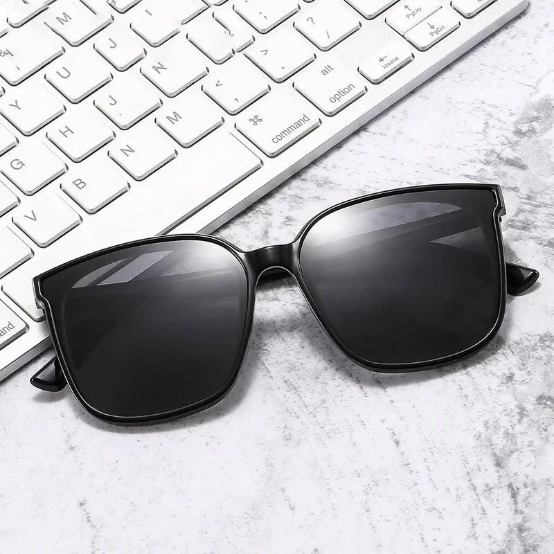 Trendy Large Myopia Polarized Sunglasses Outdoor Travel Sunglasses Square Frame Glasses UV Protection Sunscreen Eyewear