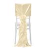 Luxurious Satin Wedding Chair Slipcovers Chiffon Covers with Ruffles for Banquets and Special Occasions