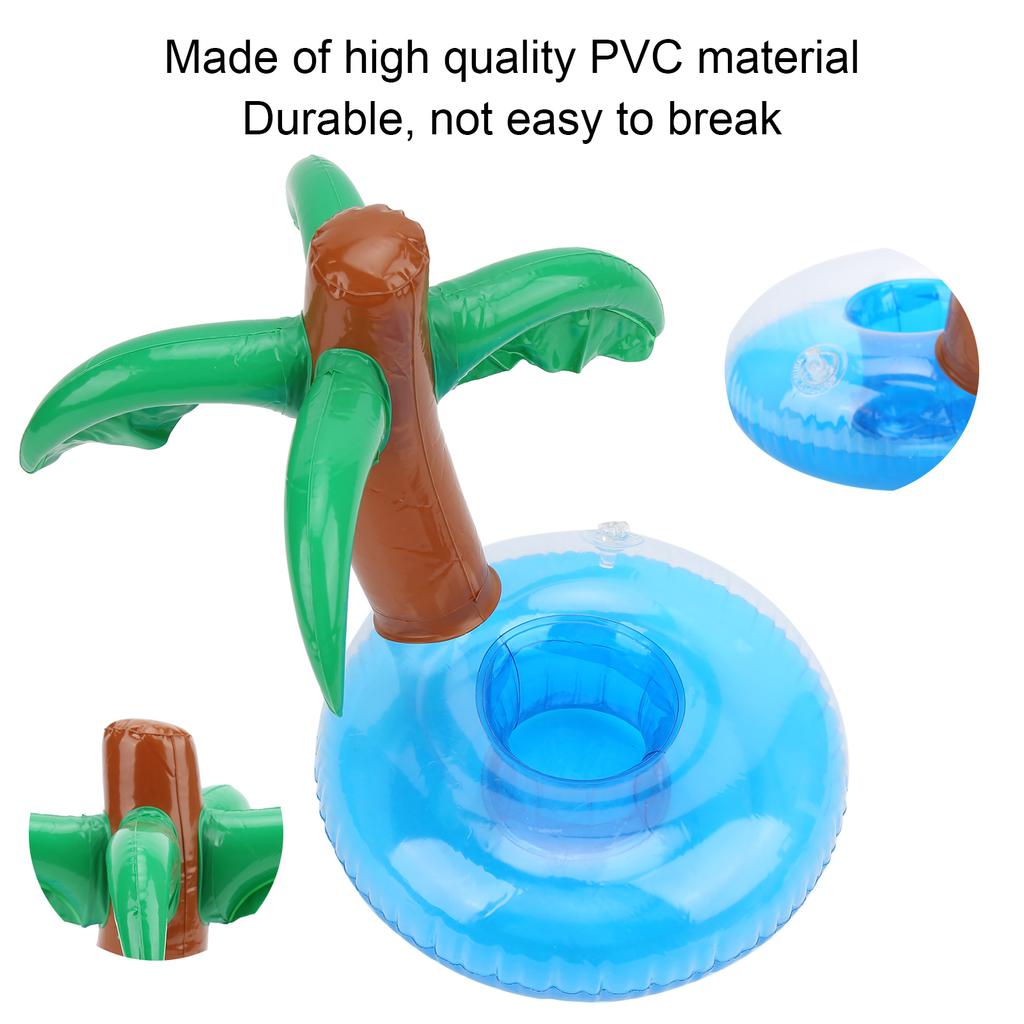 12pcs Coconut Trees Inflatable Pool Drink Holder Beach Party Cup Holder Decoration