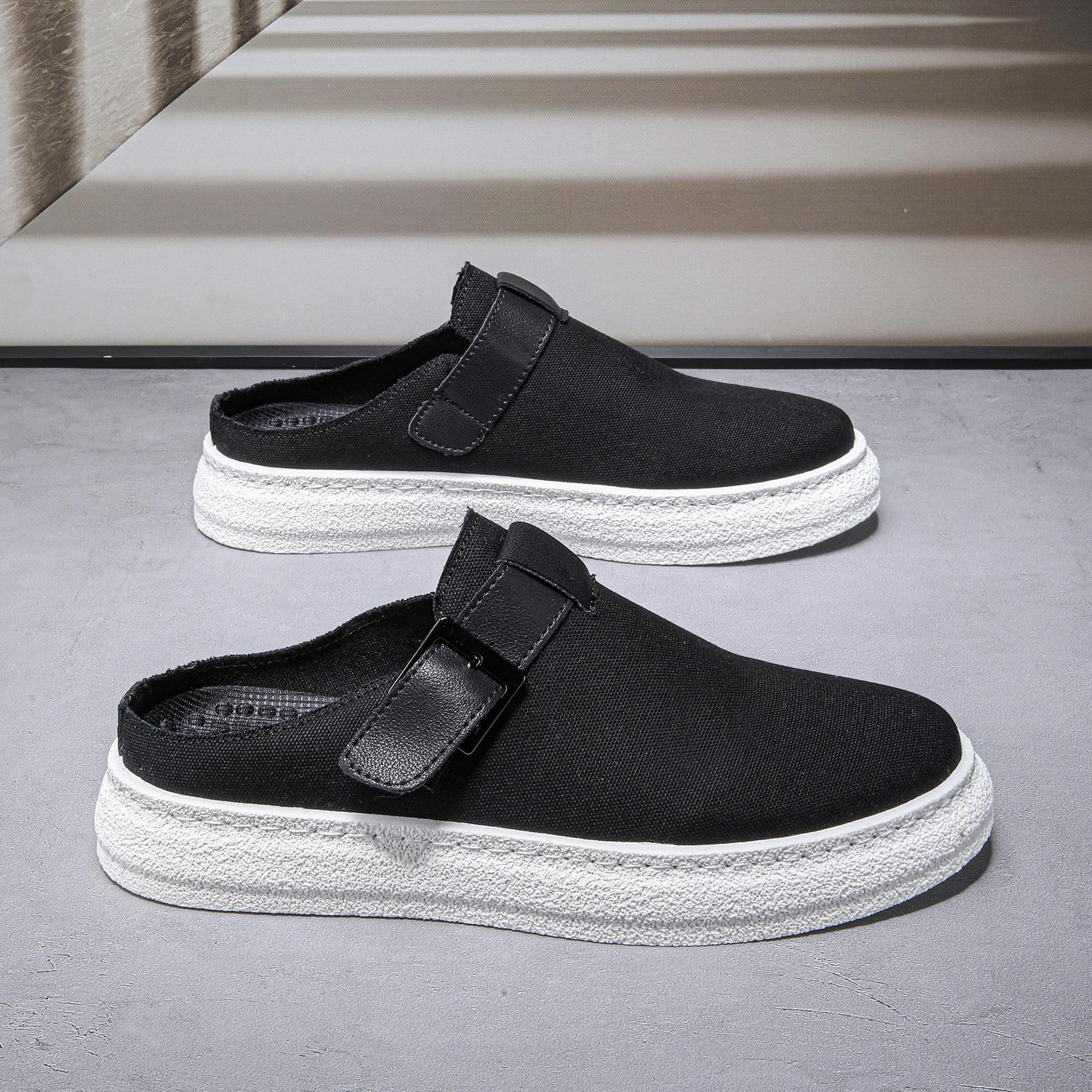 

Baotou крутые тапочки мужская верхняя одежда 2025 новые ретро без каблука плоские тапочки Birkenstocks полутапочки повседневная мужская обувь 39