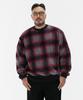 RUGGED HOUSE Warm Fleece Check Sweatshirt Red