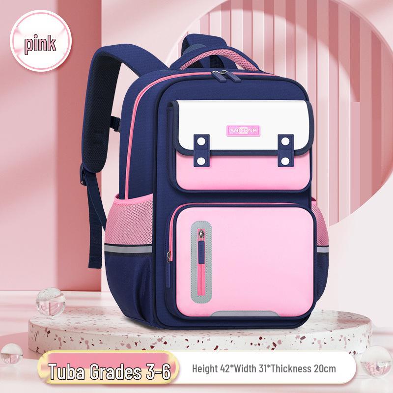 Lightweight Large Capacity Backpack for Primary School Kids: Spine Protection for Grades 1-6, Boys and Girls