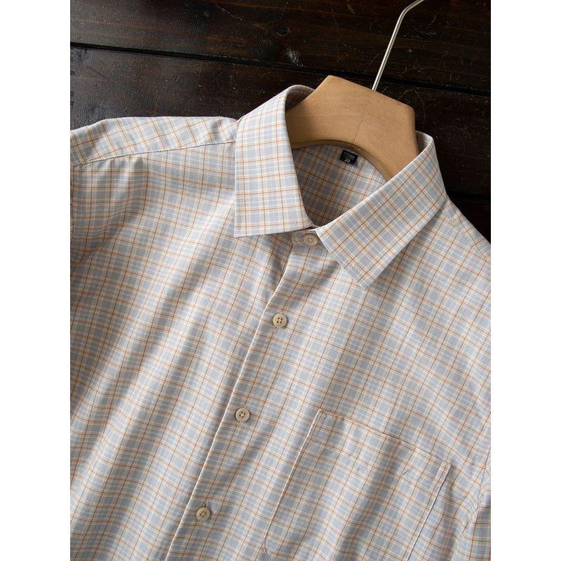 Classic Plaid with plus Size! High Count 100/Cotton Oxford Cloth Men's Lapel Casual Long sleeve Shirts Top