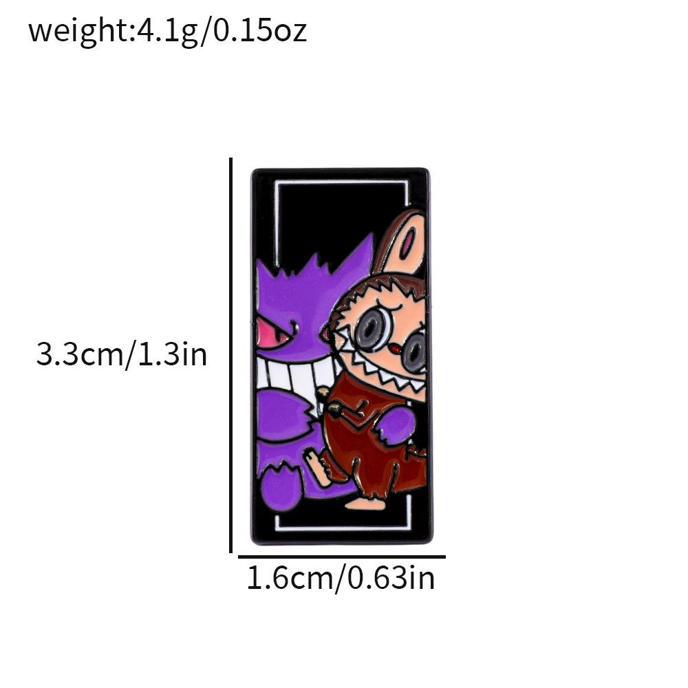 Личность креативный rabub металлическая значок лесной эльф labubu мультфильм сплав брошь булавка украшение