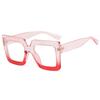 Monture de lunettes carrée tendance Grande Anti Lumière Bleue Miroir Plat Forme Concave Lunettes de Mode pour Femmes Design Simple