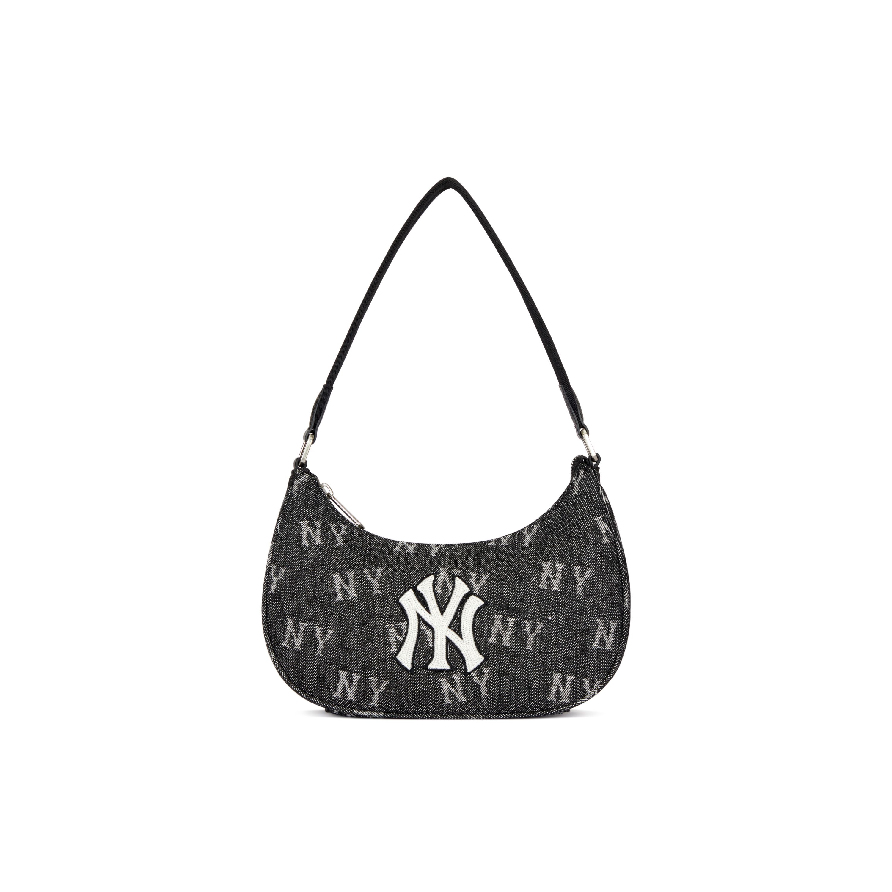 

MLB New York Yankees Vintage Floral Casual Commuter Cotton Shoulder Tote Handbag Clutch Student Bag Unisex bags Gray 3ABQS224N-50NYD Gray