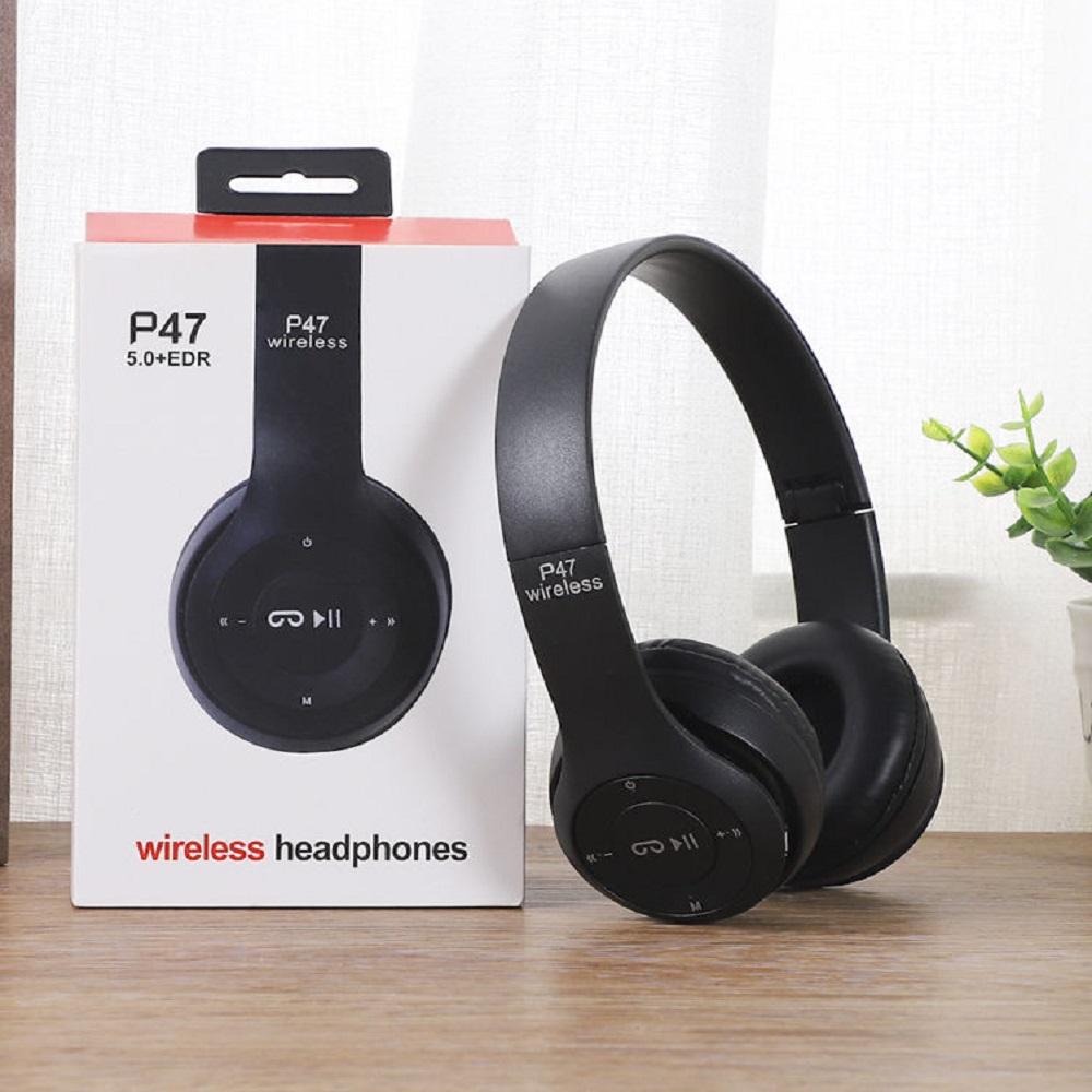 New Bluetooth Headphone Wireless Headset Soft Memory-Protein Earmuffs Black