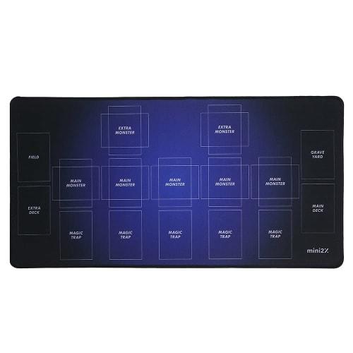 mini2x TCG Yu-Gi-Oh! Card Rubber Playmat, Battlefield, Half Size, 30x60cm, with Storage Bag, Card Supplies