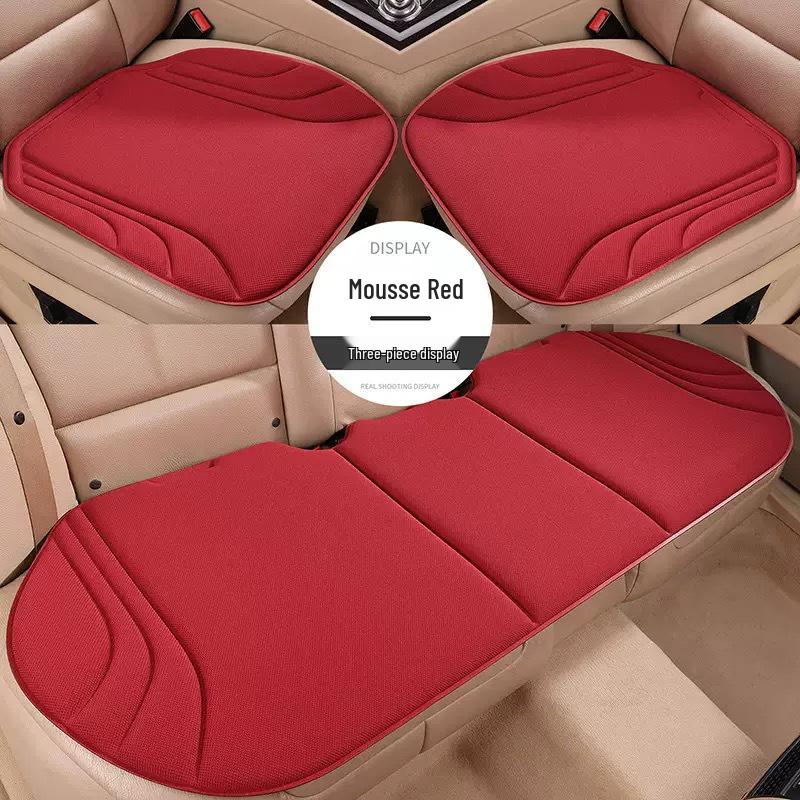 Universal 3-Piece Non-Slip Car Seat Cushion Set - Premium Breathable Latex & Seaweed Fiber