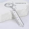 For Office And School Supplies (Anti-loss Measuring Ruler) Stainless Steel Mini Ruler With Keychain - Measuring Tool