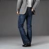 Men's Dark Blue Flare Jeans – Mid Rise Bootcut with 5-Pocket & Retro Style, Perfect for Casual Daily & Streetwear Fashion