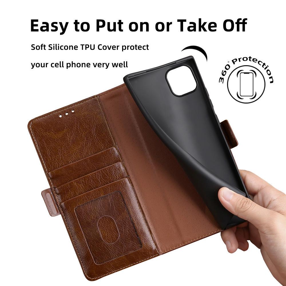 ZTE Blade A72 Magnetic Flip Phone Case - Drop-proof Stand Leather Cover for 4G/5G.