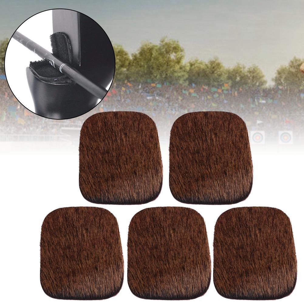 5pcs Archery Arrow Rest Adhesive Silent Bow Stick Plate Cowhide Outdoor Shooting AccessoriesBrown