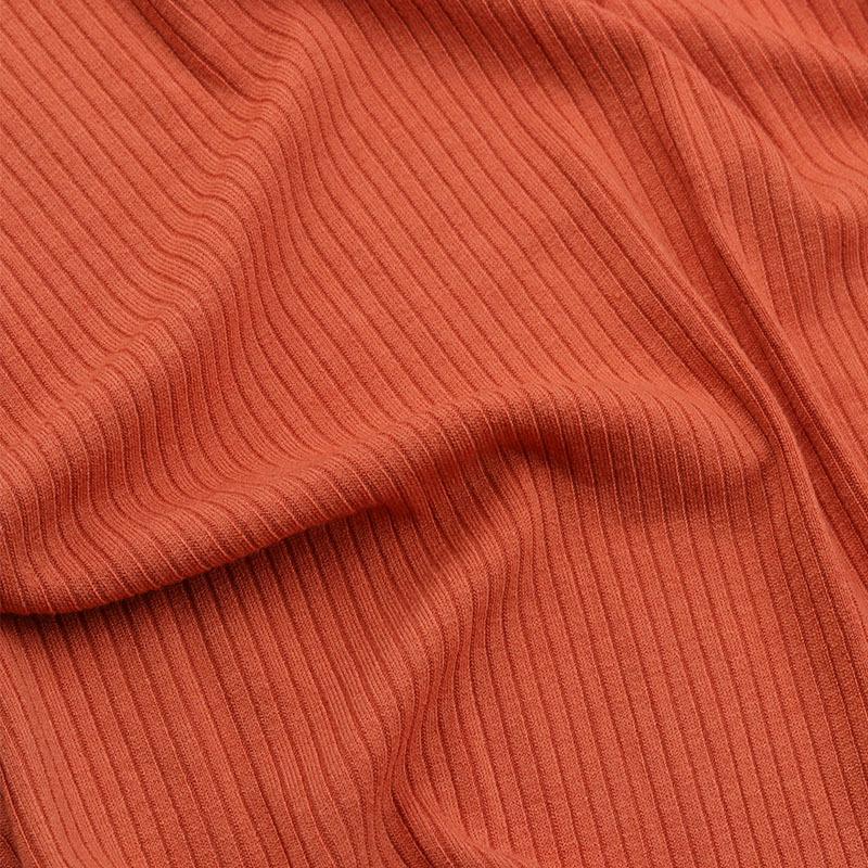 French Ribbed Rayon Spandex Elastic Knit Fabric, Available In 180g/220g/250g/300g