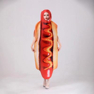 Halloween Fun Funny Food Hot Dogs Ham Jumpsuits Campus Events Party Stage Costumes