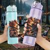 1PC Dark Horror Band Colorful Grunge Print 750ml Portable Sports Water Bottle Leakproof Gym Outdoor Travel Drink Cup