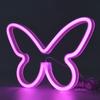 LED Schmetterling Neonlicht USB Schmetterling Wandhängeleuchte Nachtlichter für Zimmer Weihnachtsfeier Hochzeitsfeier Schlafzimmerdekoration
