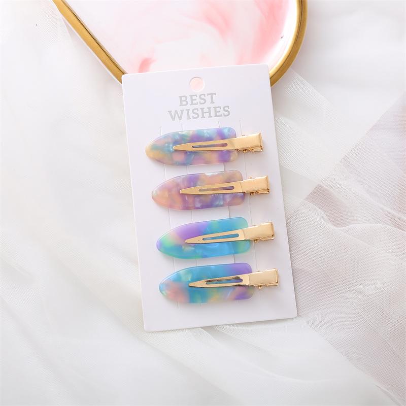 2/3/4/6 stücke Acetat Make-Up Haar Clips Koreanische Mode Gold Weiß Glitter Haar Pin Headwear Mädchen Frauen Haar Zubehör