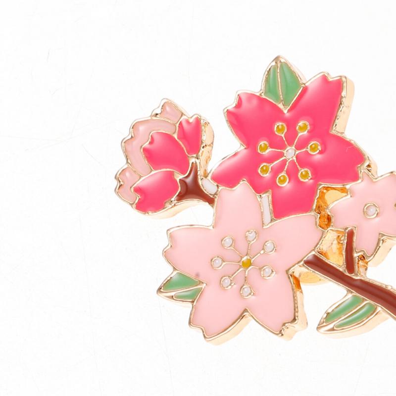 Set de 3 broches de flor de cerezo, broche decorativo a juego